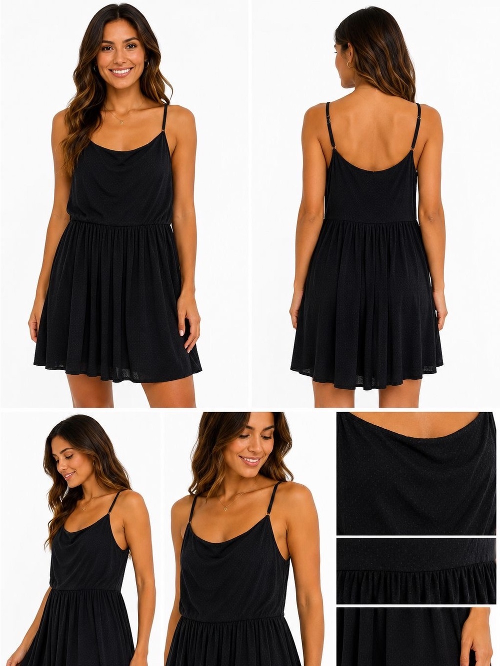 Forever 21 Black Spaghetti Strap Romper